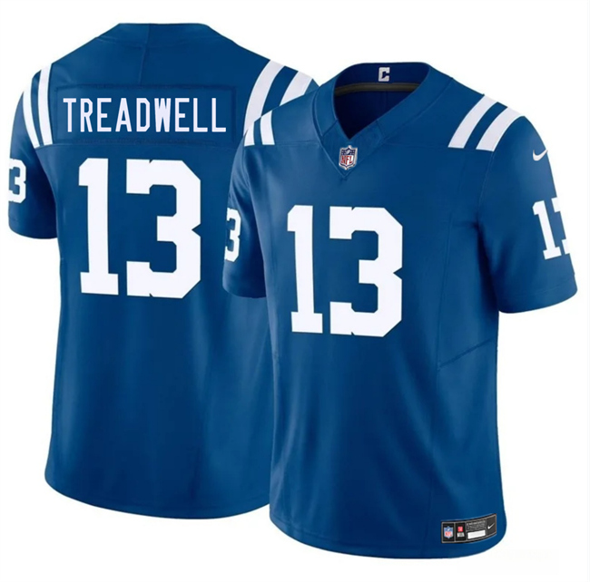 Men's Indianapolis Colts #13 Laquon Treadwell Blue 2025 F.U.S.E. Vapor Limited Stitched Football Jersey